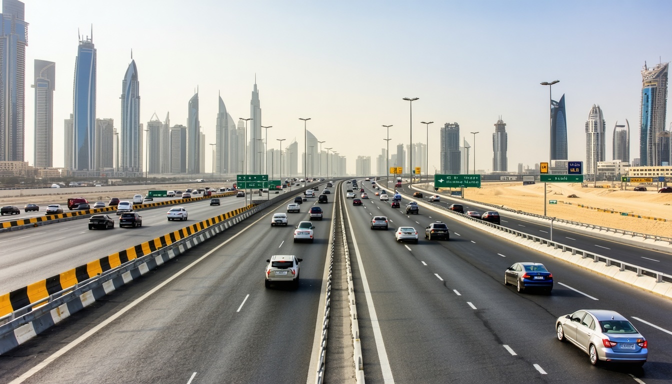 Wide Network of Toll Roads in Dubai